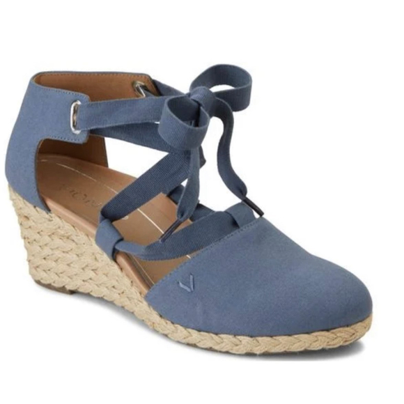 Vionic Shoes - VIONIC Kaitlyn Wedge Blue Sandal